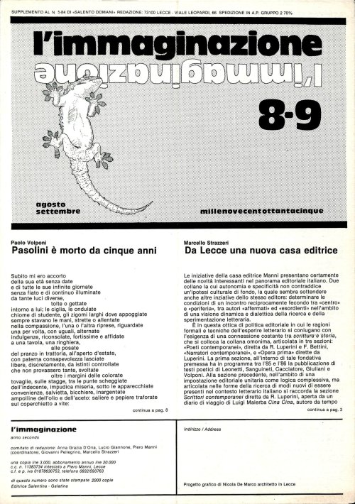 l'immaginazione 8-9