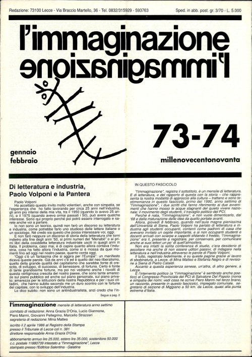 l'immaginazione 73-74